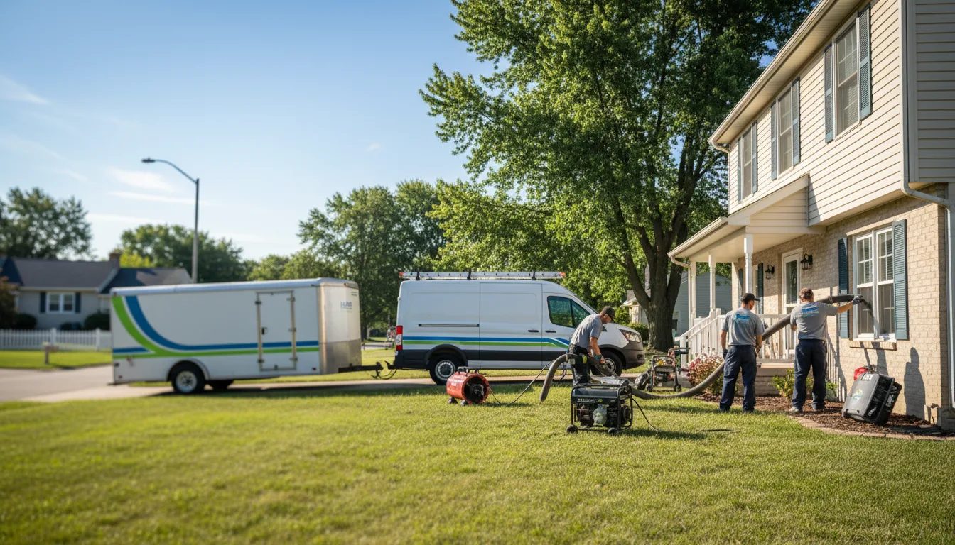 Flooded Basement Restoration And Cleanup With Repair in Williamsville, IL near me